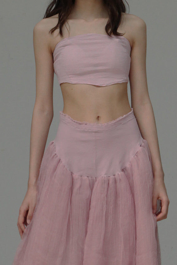 Marc Le Bihan Shrink Silk Stretch Elastic Bandeau 26920 Series MLB-26920-FEN Pink